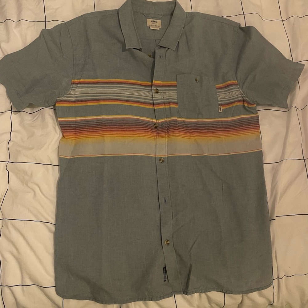 Vans Men's Multicolor Striped Button Down Shirt